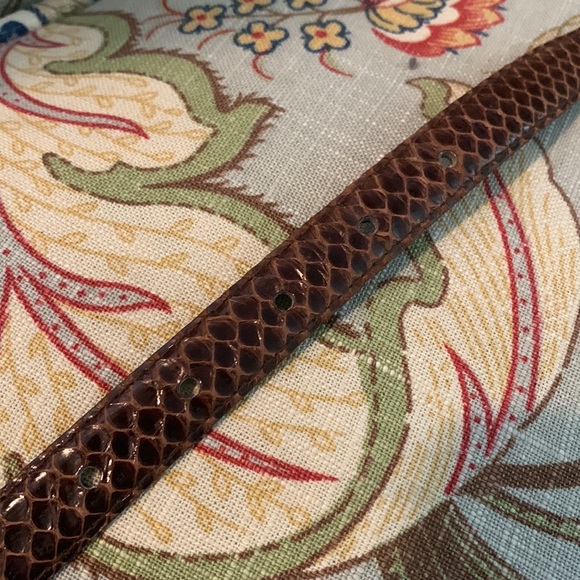 Rayman Ridless Women's Belt Genuine Snakeskin SZ Medium Color brown #5005 33” - Picture 9 of 9